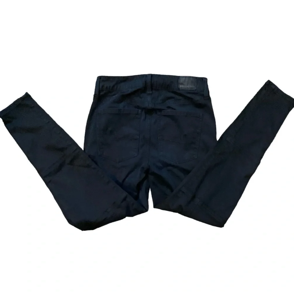 American Eagle Women’s Black High-Waisted Jegging Moto Sateen Size 2R Crop - Picture 11 of 11